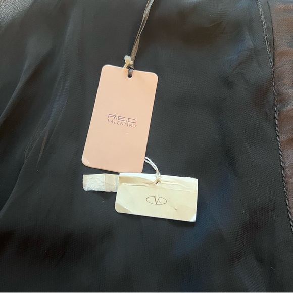 R.E.D. VALENTINO Black Chiffon Top - Picture 10 of 11